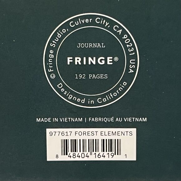 Fringe LEAF Hardcover Spiral Notebook Daily Journal 192 Pages Green Gold Lined - Picture 6 of 16